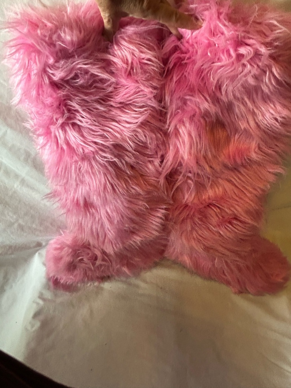 Source Unknown Pink Faux Fur Flat Slippers - Picture 3 of 3